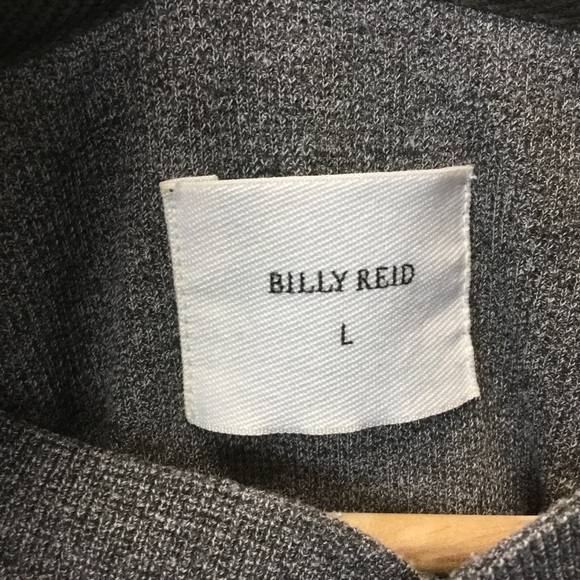 Billy Reid Men's Gray Heathered Long Sleeve Henley Shirt Size L Classic - Picture 9 of 11